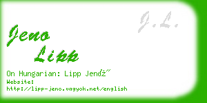 jeno lipp business card